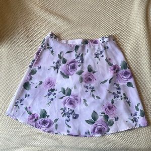 Vintage Made in USA Purple Floral Skirt
